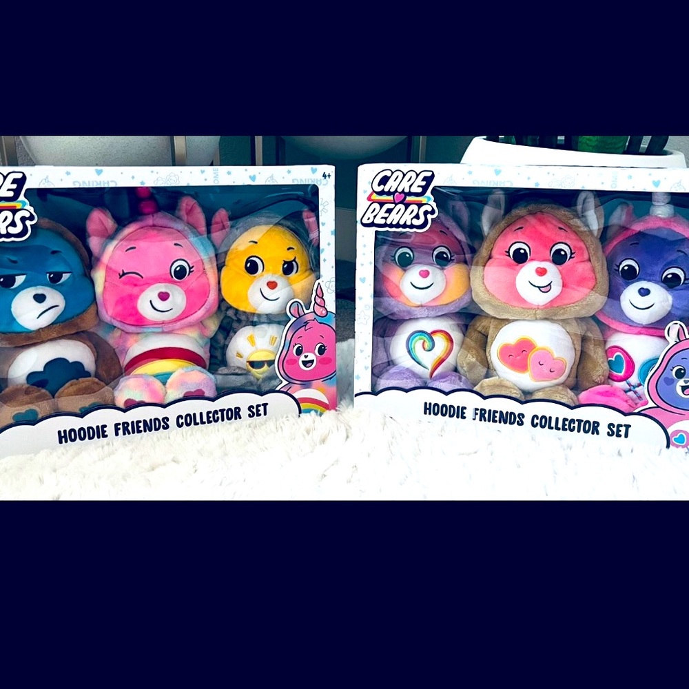 2 NEW ~ Care Bears Hoodie Friends Collector Set